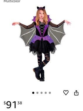 Girls 6-8x  bat / batgirl costume for Halloween